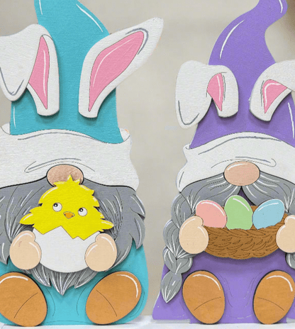 Easter Gnome Couple - Cute Spring Decor, Handcrafted Gnomes for Easter Table & Home, Best Gift Idea for Gnome Lovers - Nifty Decor & More