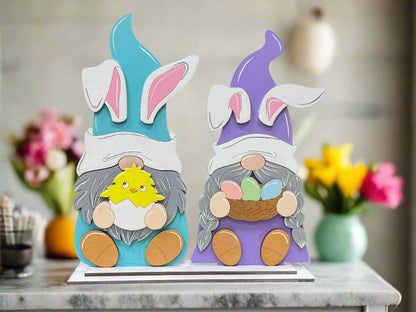 Easter Gnome Couple - Cute Spring Decor, Handcrafted Gnomes for Easter Table & Home, Best Gift Idea for Gnome Lovers - Nifty Decor & More