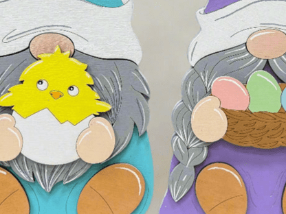Easter Gnome Couple - Cute Spring Decor, Handcrafted Gnomes for Easter Table & Home, Best Gift Idea for Gnome Lovers - Nifty Decor & More