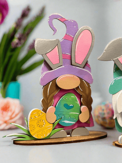 Easter Gnome Friends Shelf Sitter | Cute Spring Decor | Handcrafted Gnomes for Home | Perfect Gift for Easter Celebration - Nifty Decor & More