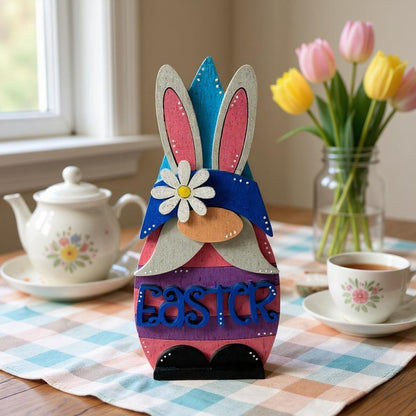 Easter Mini Gnome Colorful Decor – Spring Table Decor, Cute Handmade Easter Gift, Seasonal Home Accent, Whimsical Spring Easter Shelf Sitter