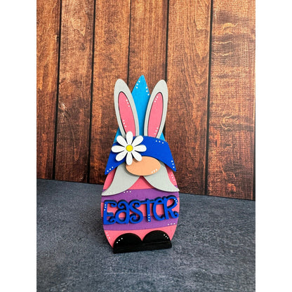 Easter Mini Gnome Colorful Decor – Spring Table Decor, Cute Handmade Easter Gift, Seasonal Home Accent, Whimsical Spring Easter Shelf Sitter
