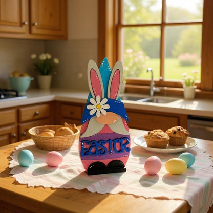 Easter Mini Gnome Colorful Decor – Spring Table Decor, Cute Handmade Easter Gift, Seasonal Home Accent, Whimsical Spring Easter Shelf Sitter