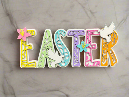 Easter Pastel Word Sign