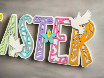 Easter Pastel Word Sign