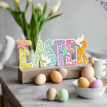 Easter Pastel Word Sign