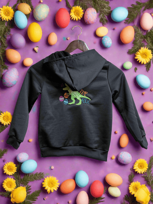 Easter - Saurus - Rex Zip Hoodie | Cute Dinosaur Design | Unisex Comfortable Hoodie for Spring Celebrations & Gift Ideas - Nifty Decor & More