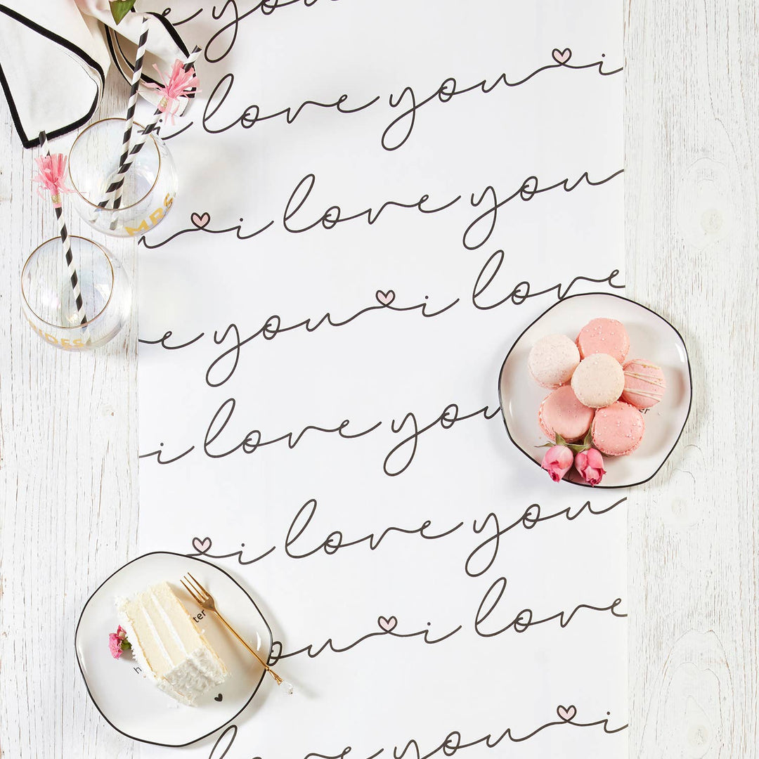I Love You Paper Table Runner Supplies
