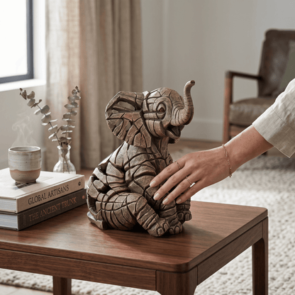 EDGES Elephant Calf Figure - Nifty Decor & More