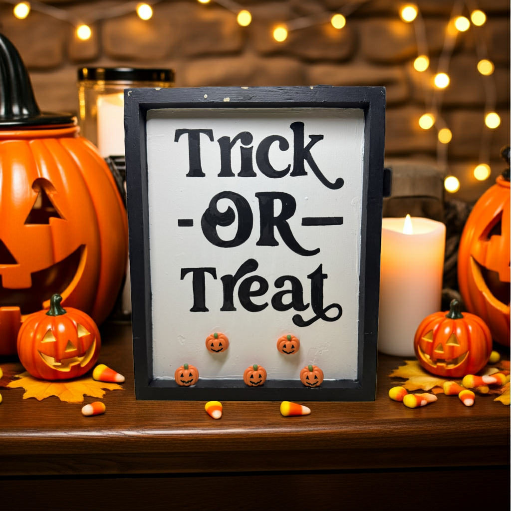 Hand-Painted Halloween Tabletop Decor