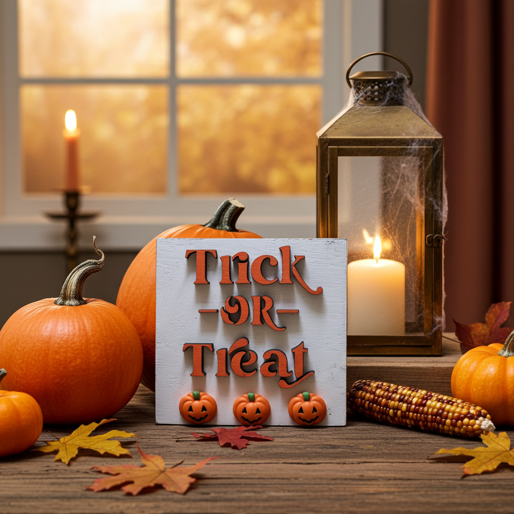 Hand-Painted Halloween Tabletop Decor