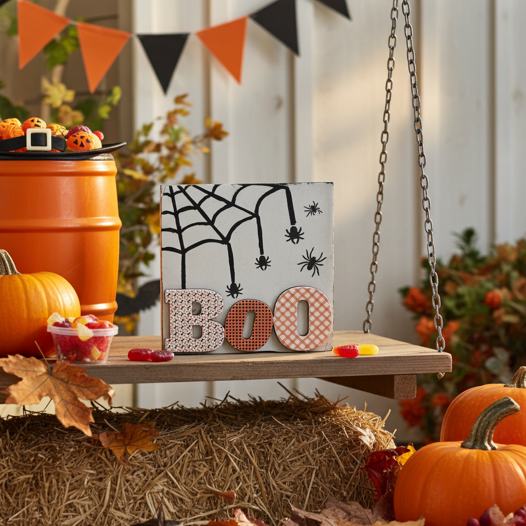 Hand-Painted Halloween Tabletop Decor