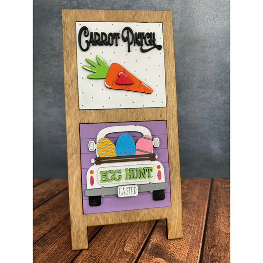 Egg Hunt Leaning Sandwich Board Tiles - Set 4 PC Interchangeable Leaning Sandwich Boards
