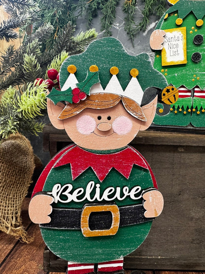 Elf Boy and Girl Shelf Sitters - Nifty Decor & More