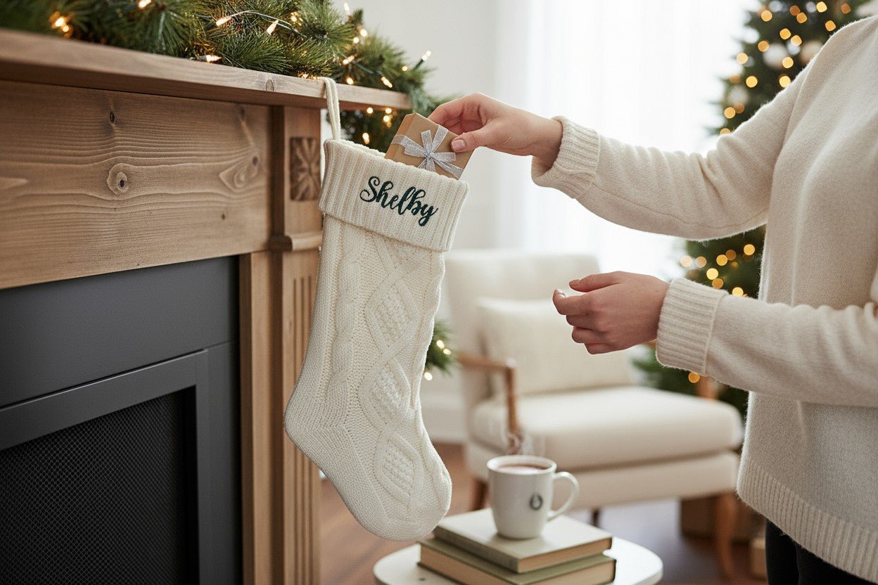 Embroidered Christmas Stockings - Nifty Decor & More