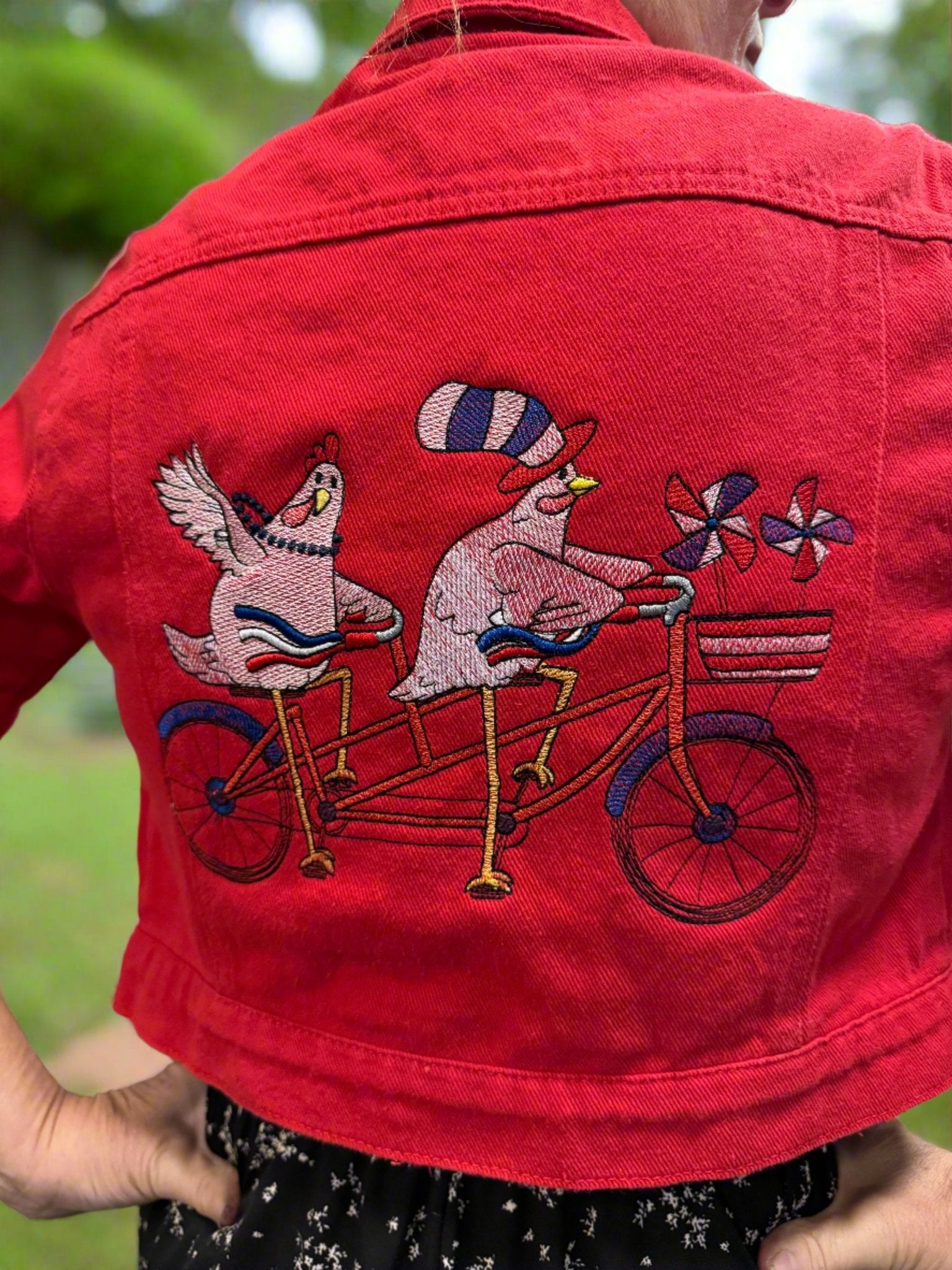 Embroidered Denim Jacket denim jacket