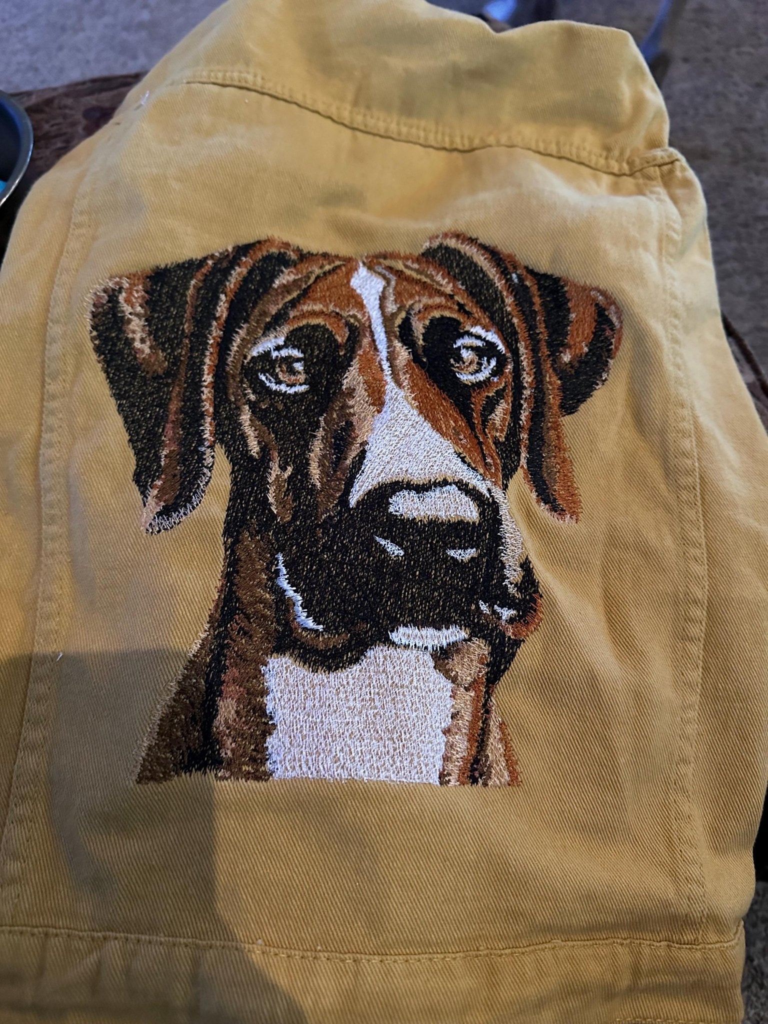 Embroidered Dog Denim Jackets - Nifty Decor & More