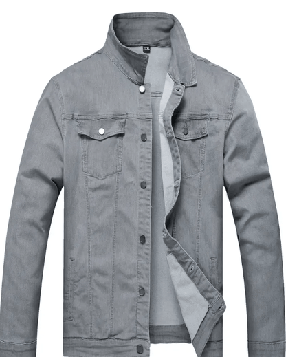 Embroidered Rooster Denim Jacket denim jacket XS Gray