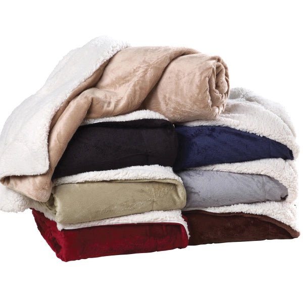 Embroidered or Laser Engraved - Sherpa Blanket - Nifty Decor & More