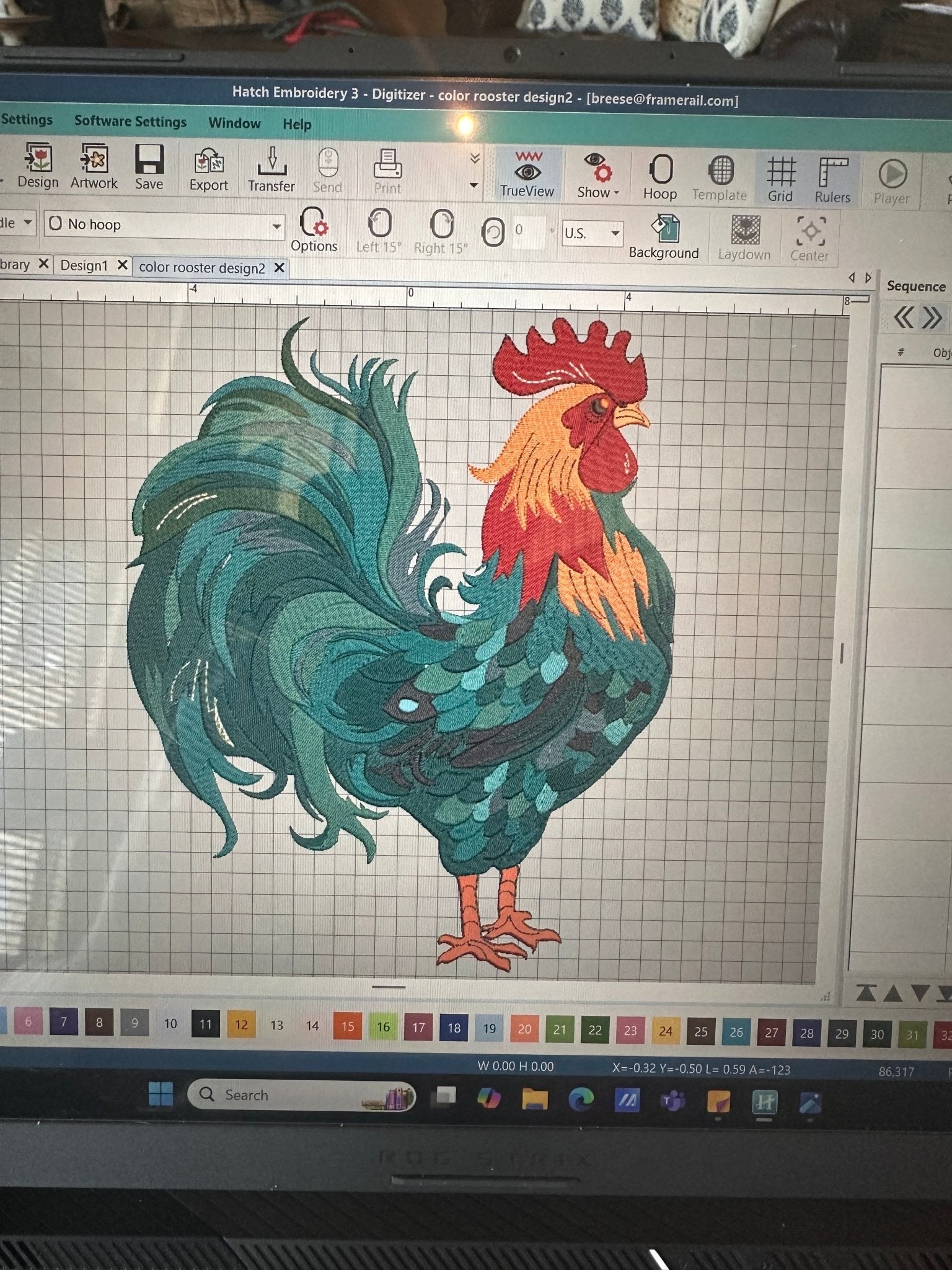 Embroidered Rooster Denim Jacket - Nifty Decor & More
