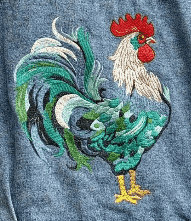 Embroidered Rooster Design - Nifty Decor & More