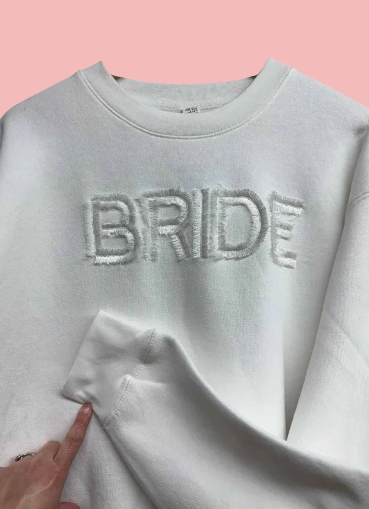 Embroidery Fringe - BRIDE - Premium Crewneck Sweatshirt - Nifty Decor & More