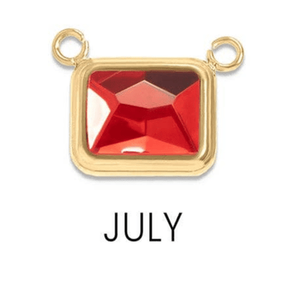 Emerald Birthstone Charm, 18K Gold PVD, Elegant Mother's Day Jewelry Gift for Her, Perfect Mother's Day or Special Occasion Gift July