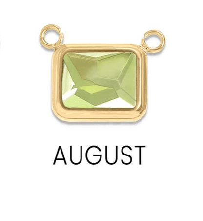 Emerald Birthstone Charm, 18K Gold PVD, Elegant Mother's Day Jewelry Gift for Her, Perfect Mother's Day or Special Occasion Gift August