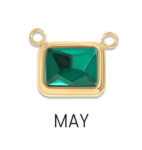 Emerald Birthstone Charm, 18K Gold PVD, Elegant Mother's Day Jewelry Gift for Her, Perfect Mother's Day or Special Occasion Gift - Nifty Decor & More