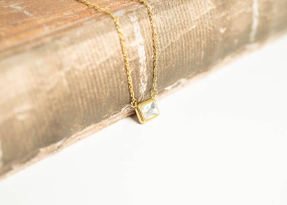 Emerald Birthstone Charm, 18K Gold PVD, Elegant Mother's Day Jewelry Gift for Her, Perfect Mother's Day or Special Occasion Gift