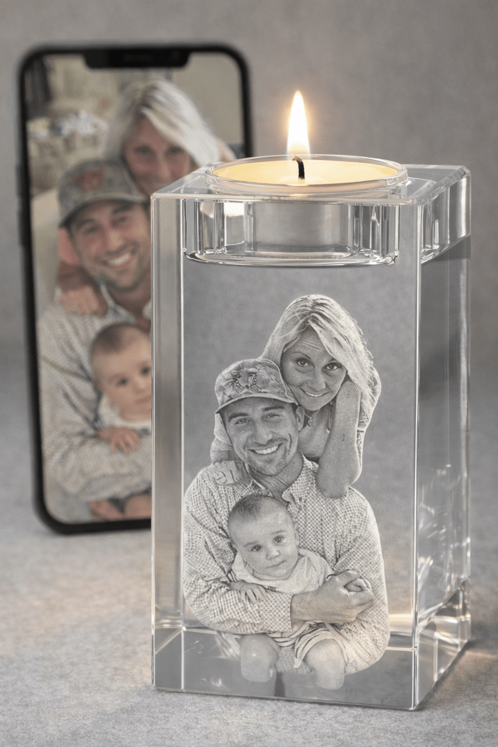Engraved Crystal Votive Candle Holder - Nifty Decor & More
