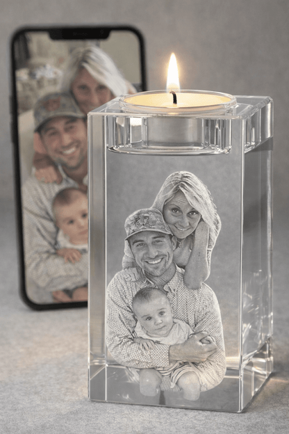 Engraved Crystal Votive Candle Holder - Nifty Decor & More