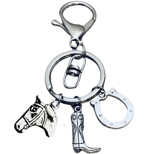 Equestrian Horse Bag Charm Keychain - Nifty Decor & More