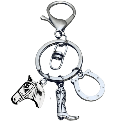 Equestrian Horse Bag Charm Keychain - Nifty Decor & More