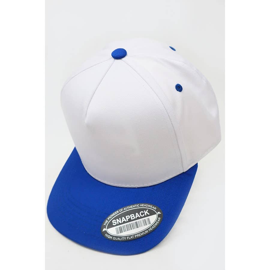 Everyday Solid Snap Back Baseball Cap ONE WHITE/BLUE
