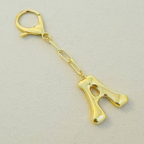 Whimsy Balloon Letter Initial Bag Charm, Fun Preppy Keychain Accessory, Stylish Bag Decoration, Perfect Gift Idea Accessories A