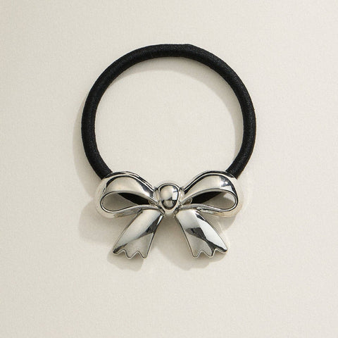 Metallic Bow Hair Tie