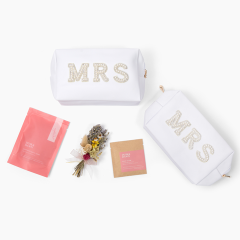 Mrs. Bridal Beauty Cosmetics Pouch - Makeup Bag for Brides