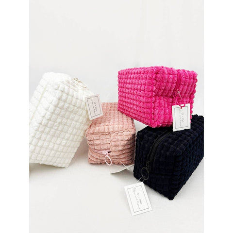 Soft Puff Textured Cosmetic Bag, Lightweight Makeup Organizer Pouch for Travel & Daily Use, Perfect Gift for Beauty Lovers Cosmetic Bag