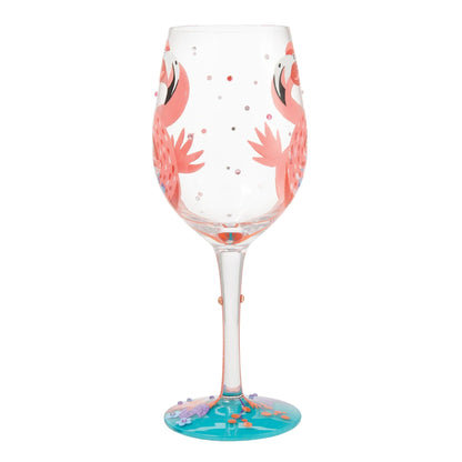 Fabulous Flamingos Painted Wine Glass - Nifty Decor & More