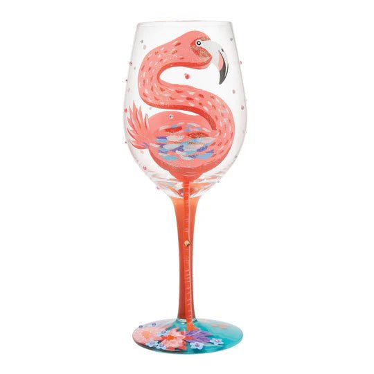 Fabulous Flamingos Painted Wine Glass - Nifty Decor & More
