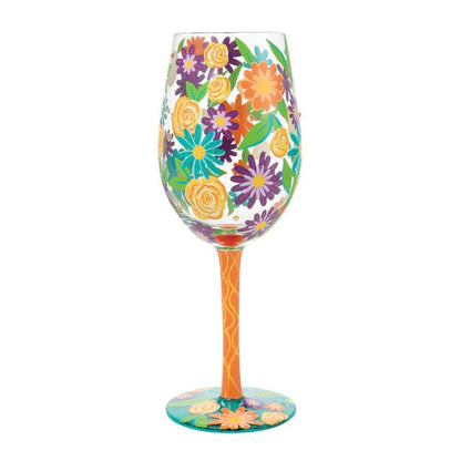 Fabulous Florals Wine Glass - Nifty Decor & More