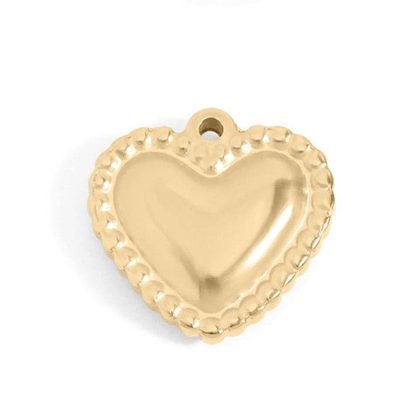 Faith & Love Charms, 18K Gold PVD Pendant, Gift for Mom, Mother's Day Inspirational Jewelry Faith Charms Heart BIG