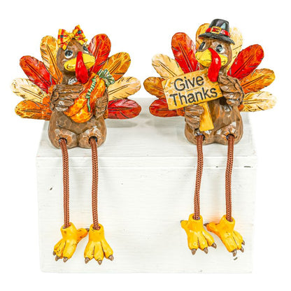 Fall Foliage Turkey Dangle Leg - Nifty Decor & More