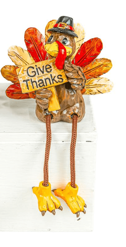 Fall Foliage Turkey Dangle Leg - Nifty Decor & More