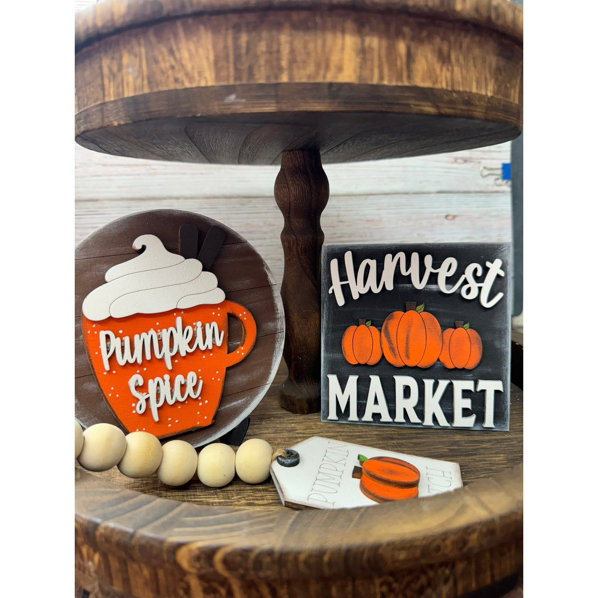 Fall Harvest Tiered Tray - Nifty Decor & More