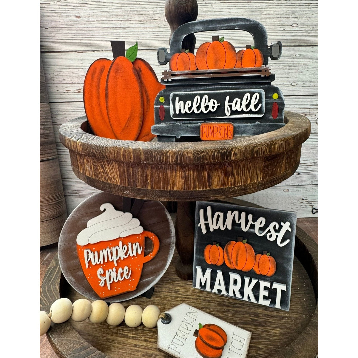 Fall Harvest Tiered Tray - Nifty Decor & More