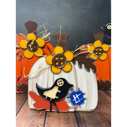 Fall Pumpkin Sunflowers & Crows