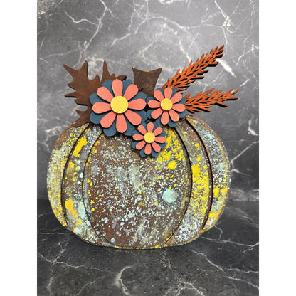 Fall Sunflower Pumpkins Patina Multi Color