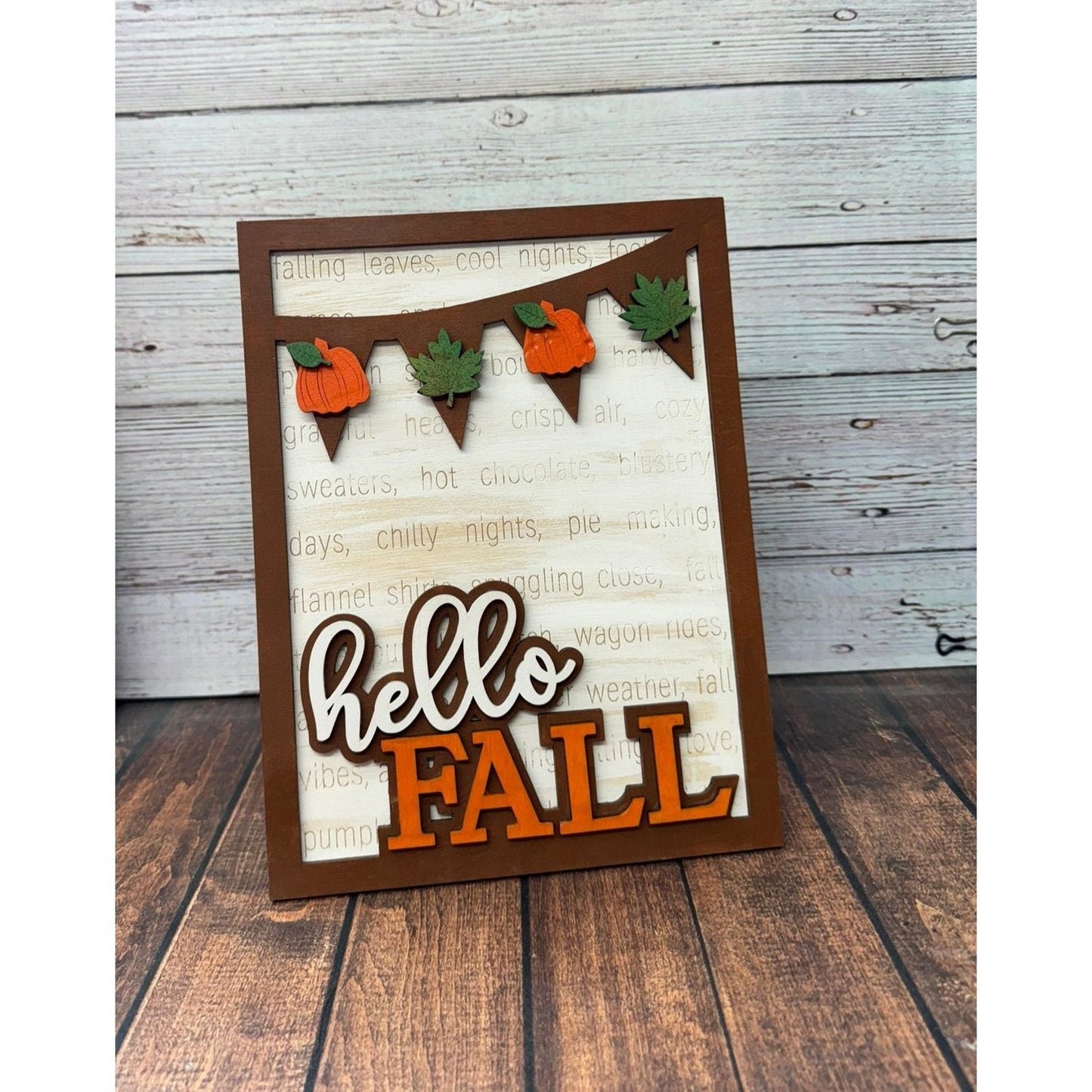 Fall Wooden Signs Hello Fall